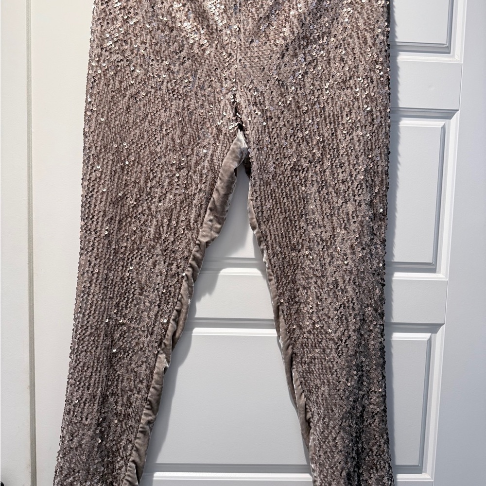 Chicos Sequin Embellished and velvet Pants